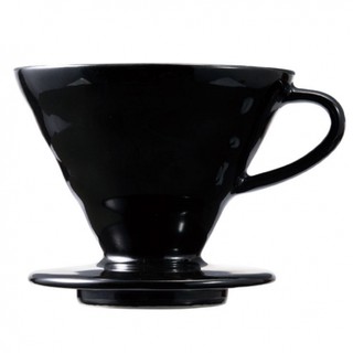 Phễu lọc cà phê hario v60 dripper sứ đen kdc 02b - kasuya