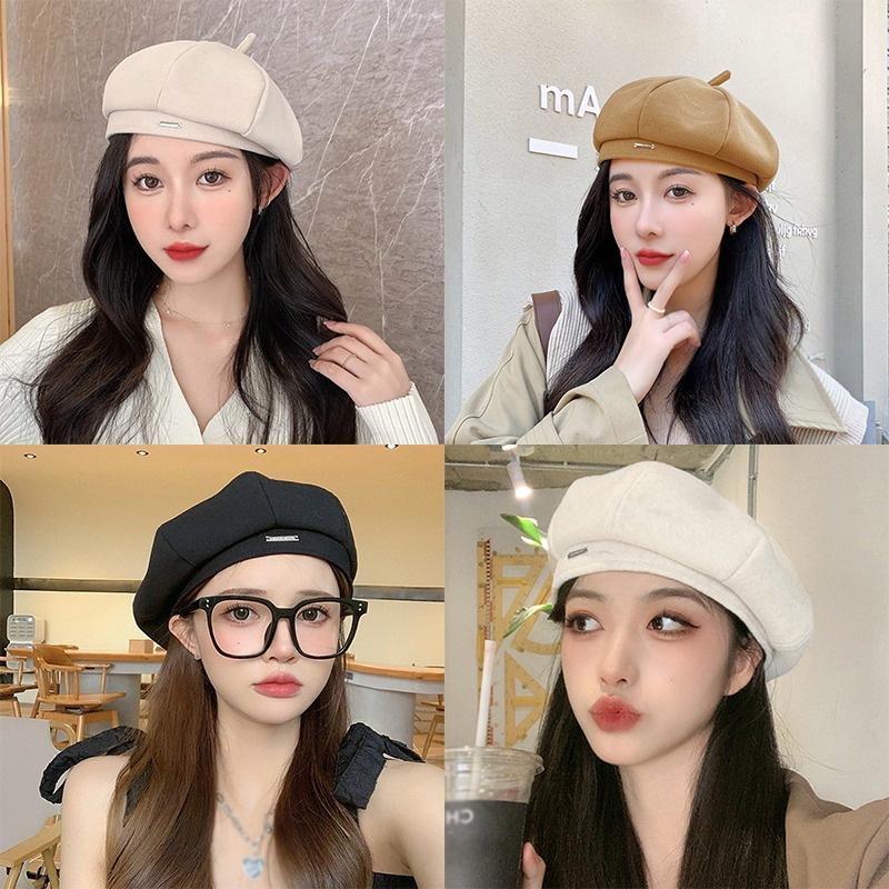 Nón Beret Màu Sắc Dễ Thương Xinh Xắn Cao Cấp