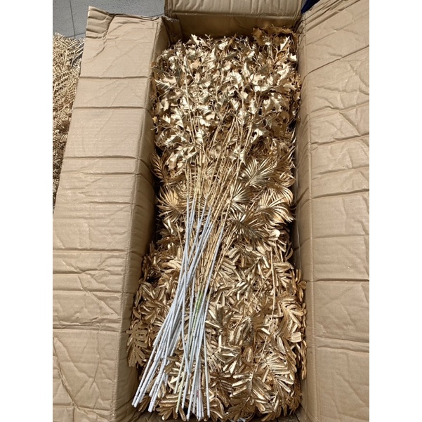 Cành trang trí nhựa xi vàng dài 75cm-115cm