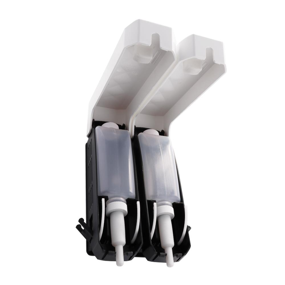 Homebase MOYA Bình đựng xà phòng gắn tường 2 ngăn HSD-7016-2 bằng nhựa ABS 23.5X14X7.5CM màu trắng