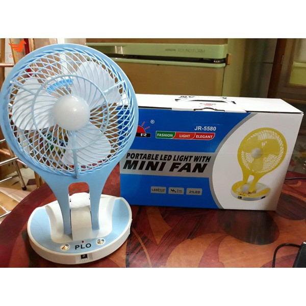 quạt minifan tích điện cực mạnh có đèn