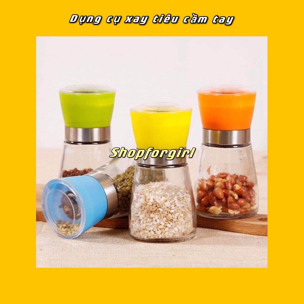 Dụng cụ xay tiêu cầm tay thủy tinh (giao màu ngẫu nhiên)  - SHOPFORGIRL