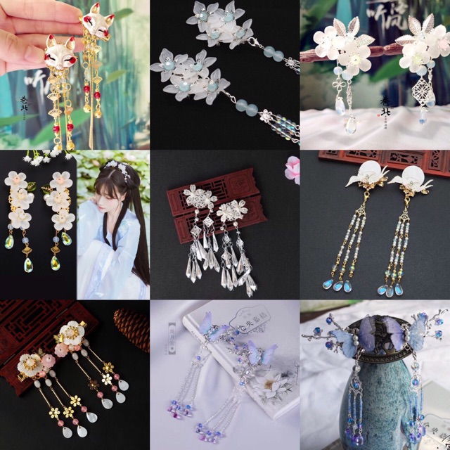 Kẹp tóc cổ trang các mẫu ( một đôi )