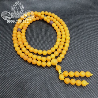Chuỗi Hổ Phách 108 Hạt 6ly