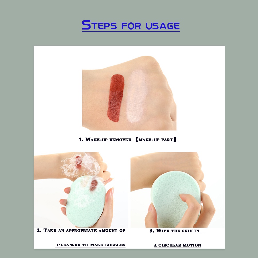 Set 2 Miếng Bọt Biển Rửa Mặt Làm Sạch Sâu Tiện Dụng