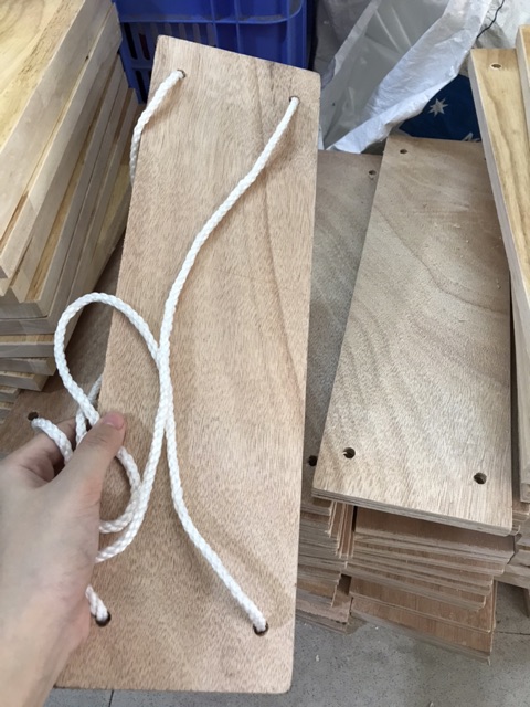 Ván gỗ ép làm kệ macrame, kệ treo tường KT 35cm x10cm. Hàng có sẵn