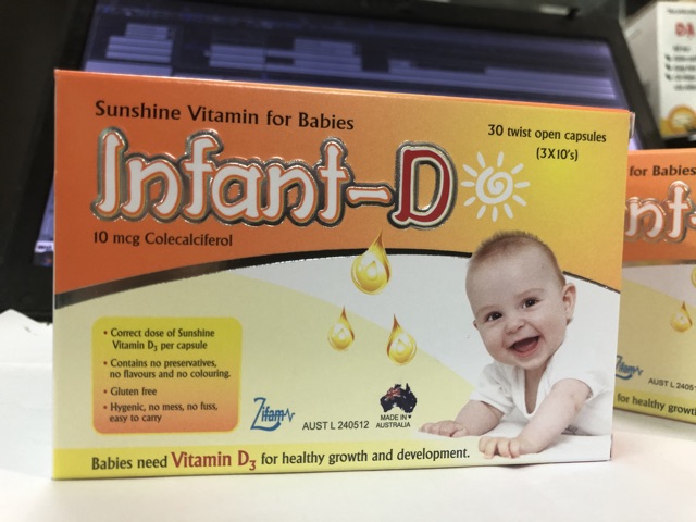 Infant-D (Chính hãng) Úc- Bổ sung Vitamin D3 giúp xương và răng chắc khoẻ