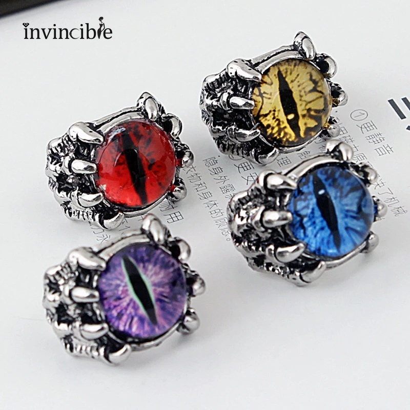 Nhẫn đeo tay kim loại hình móng vuốt rồng cá tính độc đáo