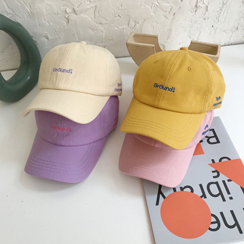 Mũ lưỡi trai vải cotton mỏng mềm thêu chữ phong cách Hàn Quốc cá tính cho nam và nữ