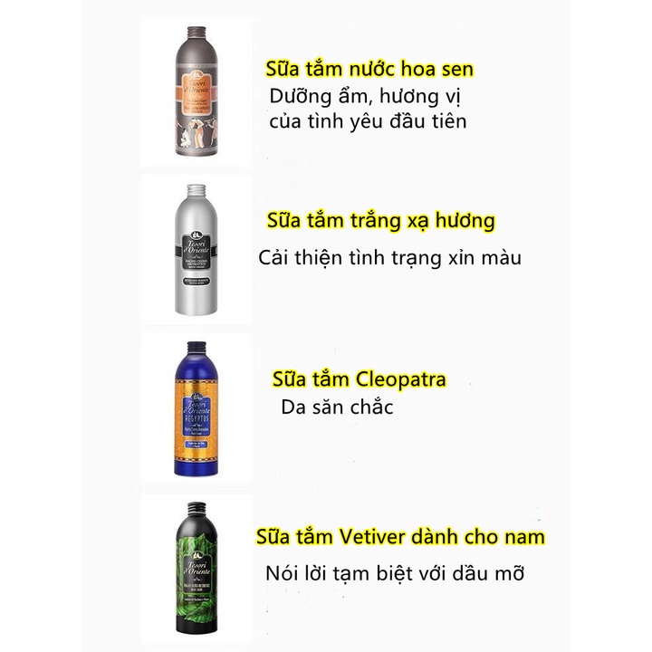 Sữa tắm nước hoa Oriental Gem Ý dưỡng ẩm với hương lâu phai