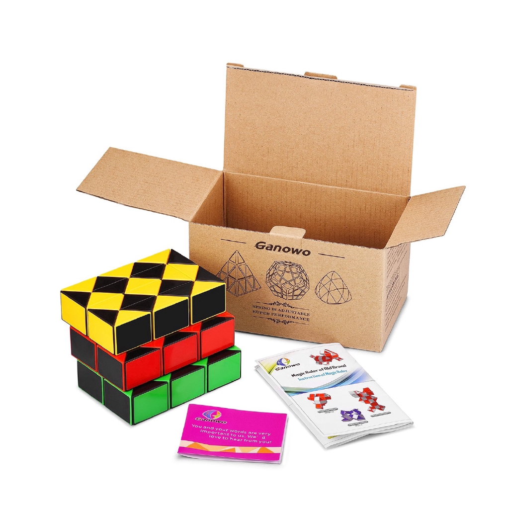 Bộ 3 khối Cube đồ chơi kiểu con rắn tạo hình độc đáo vui nhộn tiện lợi