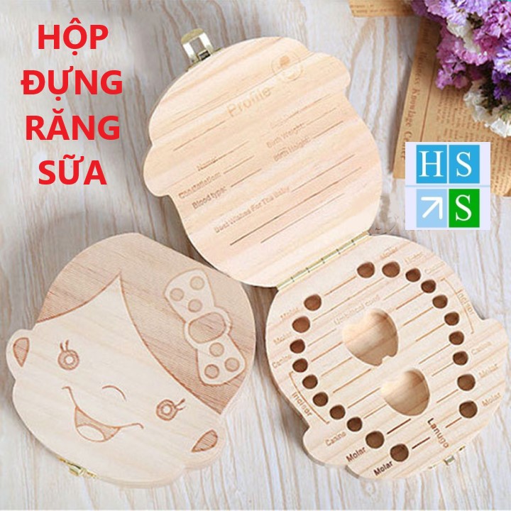 Hộp đựng răng sữa độc đáo hộp gỗ đựng răng sữa cho bé lưu giữ kỷ niệm - NPP HS Shop