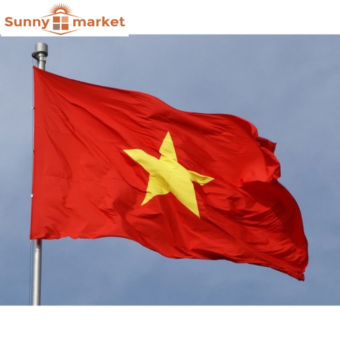 Lá cờ tổ quốc cờ đỏ sao vàng Việt Nam loại lớn 70cm x 100cm