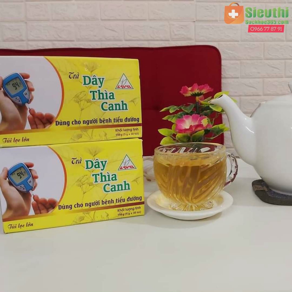 Combo 5 hộp Trà dây thìa canh Lava giúp hạ đường huyết dành cho người bệnh tiểu đường Siêu Thị Sức Khoẻ 365