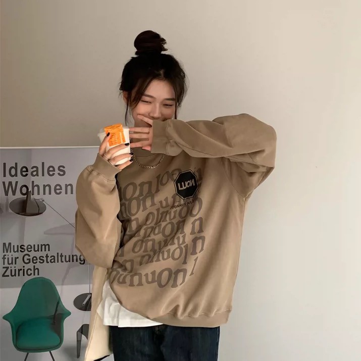 Áo sweater dài tay ulzzang nữ form rộng style phong cách Hàn Quốc SW003