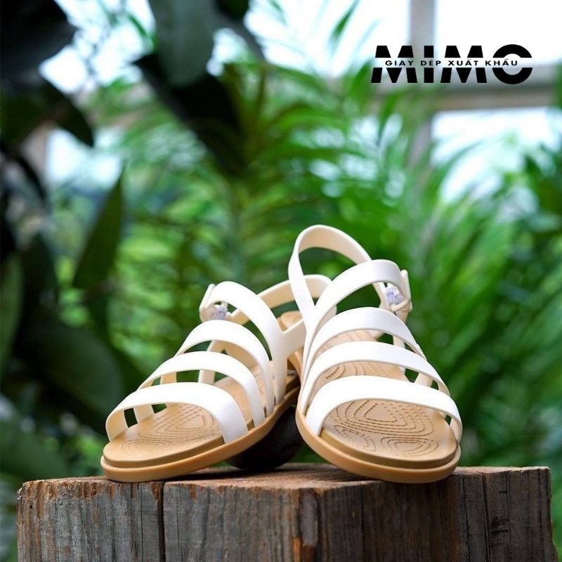 Sandal nữ, dép sandal Tulum màu trắng cao cấp êm mềm nhẹ, thời trang cho nữ