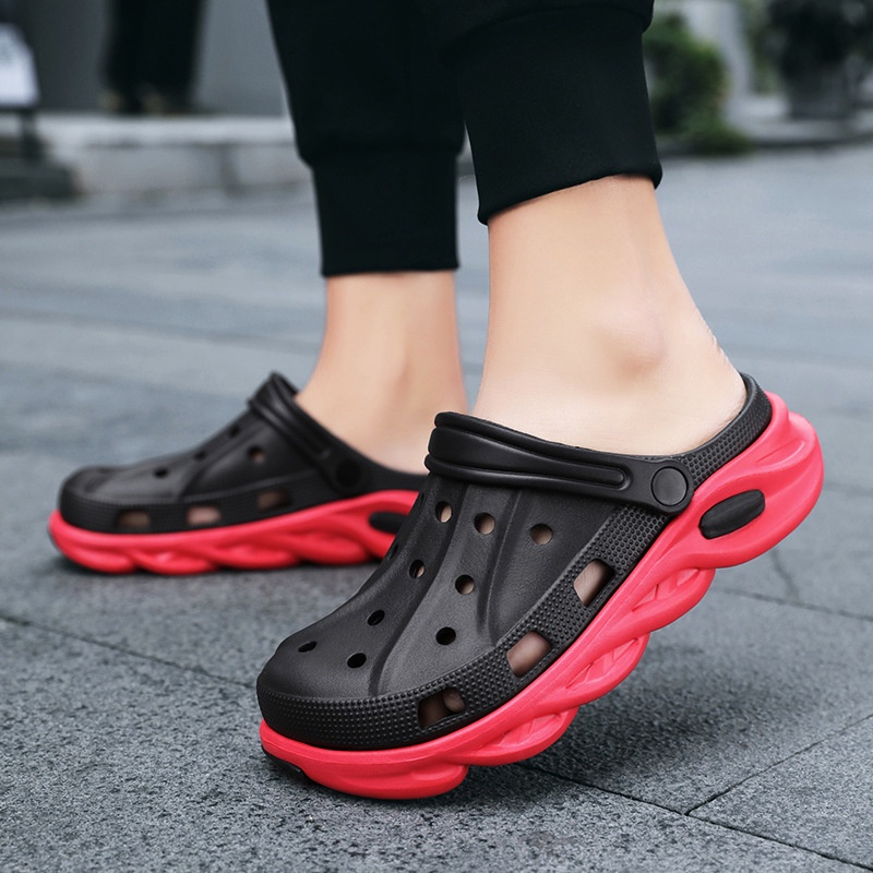 Dép Sandal Đi Biển Đế Mềm Bằng eva Có Lỗ Xỏ Ngón Cho Nam Ttg104