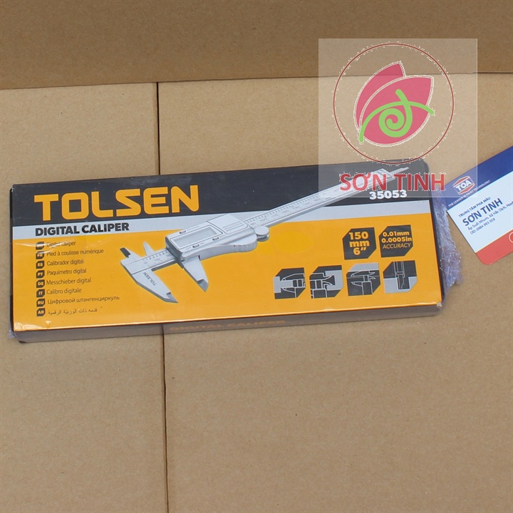 Thước kẹp điện tử MÀN HÌNH SỐ TOLSEN 35052 35053 chất liệu nhựa hoặc thép