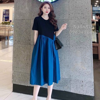 Váy bầu đầm bầu cao cấp☘️chất lụa Hàn mát mềm mịn💕thiết kế sang chảnh🌸mặc đi làm đi chơi đều đc☘️free size