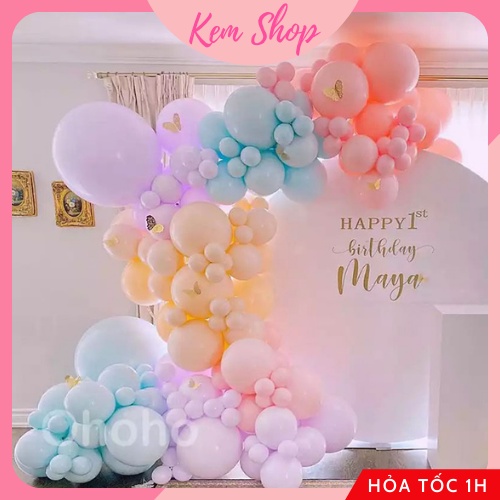Bóng tròn tông pastel size 5 inch trang trí sinh nhật sự kiện - K212