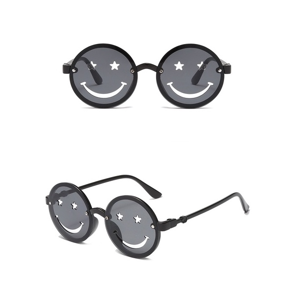 Kính Mát Gọng Tròn Hình Mặt Cười Dễ Thương Cho Bé