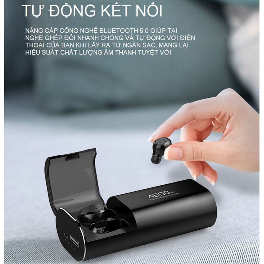 Tai nghe Bluetooth S11 TWS 4800mAh - Chống nước IPX7- Chống ồn - Nghe nhạc lên đến 90h