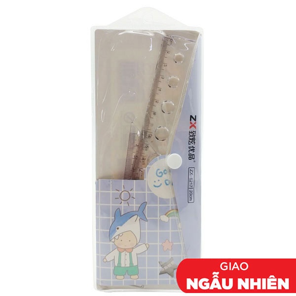 Bộ 4 Thước Nhựa 20 cm ZX-6217 (Mẫu Bao Bì Là Ngẫu Nhiên)