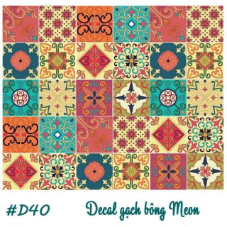 Decal gạch bông meon 30 ô khổ 20×20