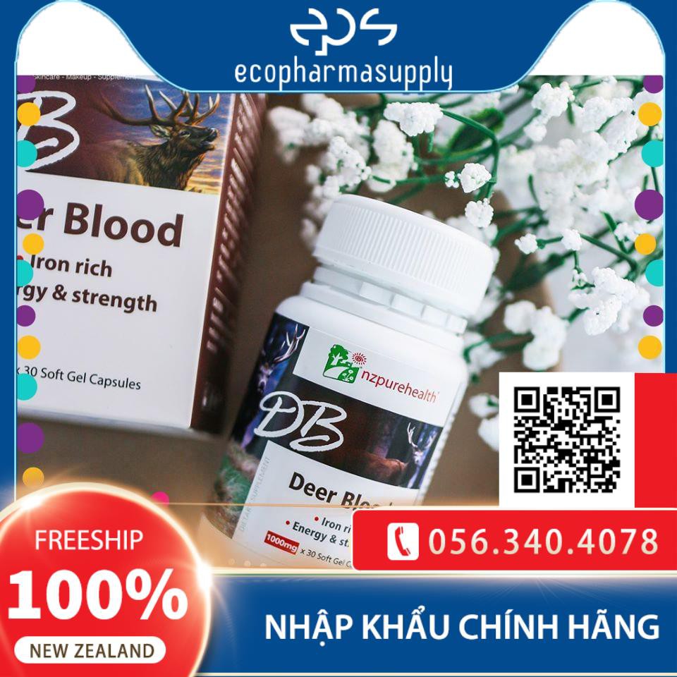 [Chính Hãng - NZPureHealth] Nzpurehealth Deer Blood  Viên bổ máu, bổ sắt từ Máu hươu(100 viên) | BigBuy360 - bigbuy360.vn
