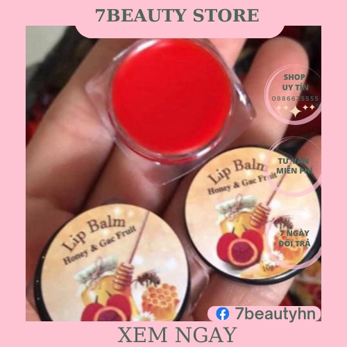 Dưỡng kích màu môi,Son dưỡng  đỏ tươi từ gấc triết xuất từ thiên nhiên sau xăm-5g
