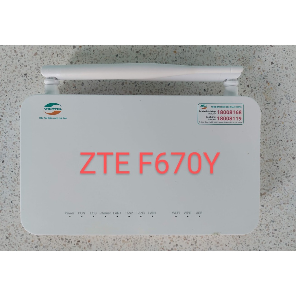 ONU ZTE F670Y Modem Router Wifi 2 Băng Tần dùng cho VNPT Viettel FPT