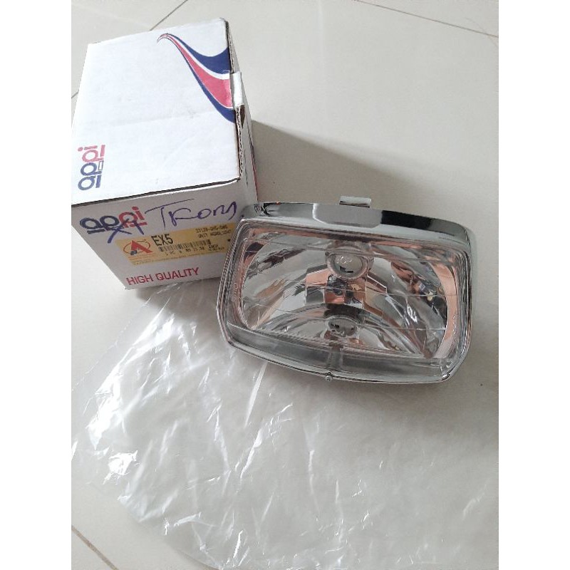 Pha chóa đèn appi ex5 lắp xe dream hàng chính hãng Malaysia vành kim loại