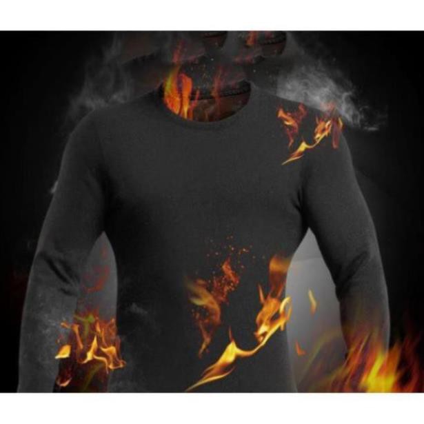 Bộ quần áo giữ nhiệt nam ôm sát cơ thể ấm áp, chất nỉ bông co dãn 4 chiều bo chân tay | BigBuy360 - bigbuy360.vn