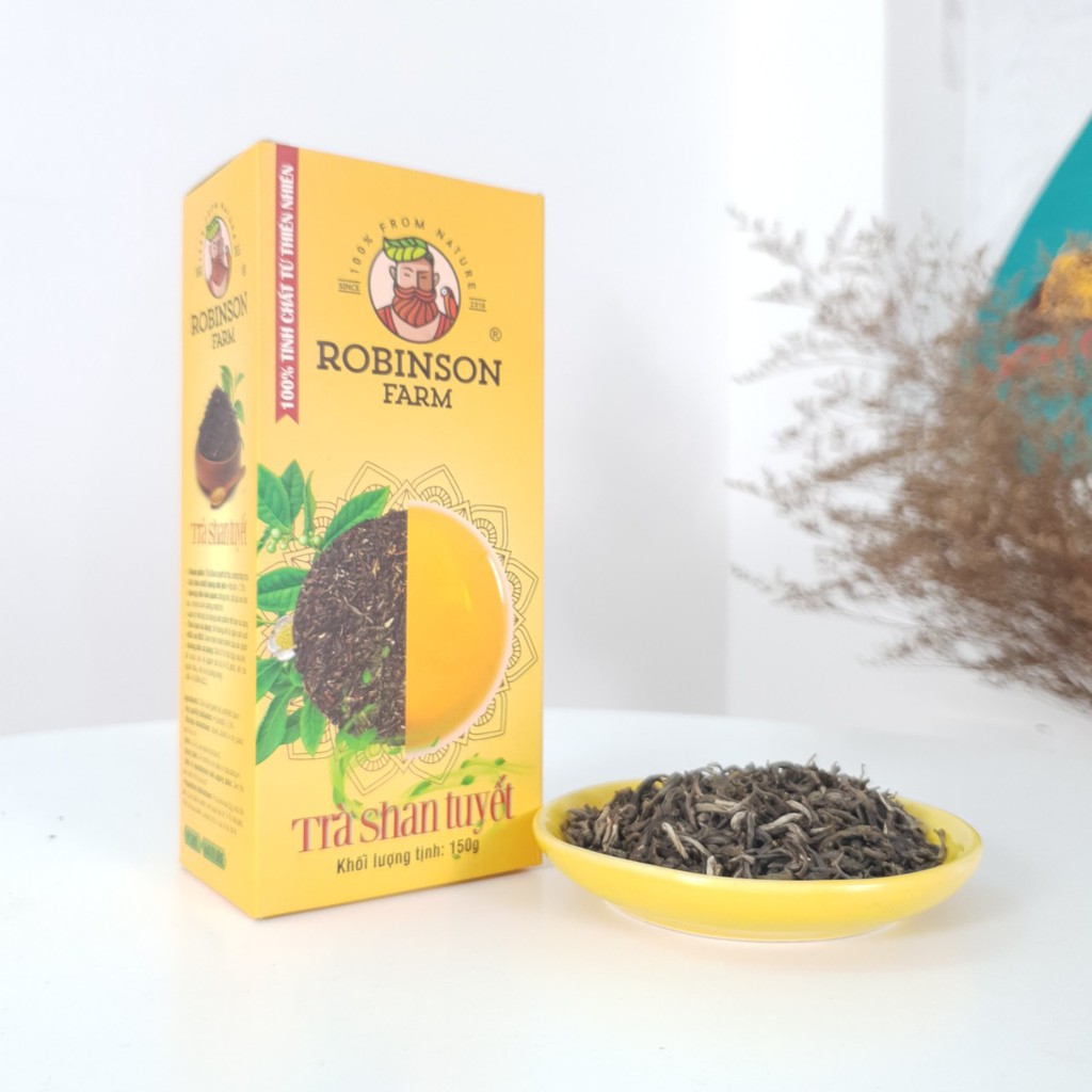 Trà Pha Ấm Shan Tuyết Robinson Farm 150g  100% lá trà tươi nguyên chất chọn lọc - Thơm ngon đậm vị - Chất lượng hảo hạng