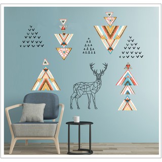 Decal Dán Tường Hươu Thổ Cẩm