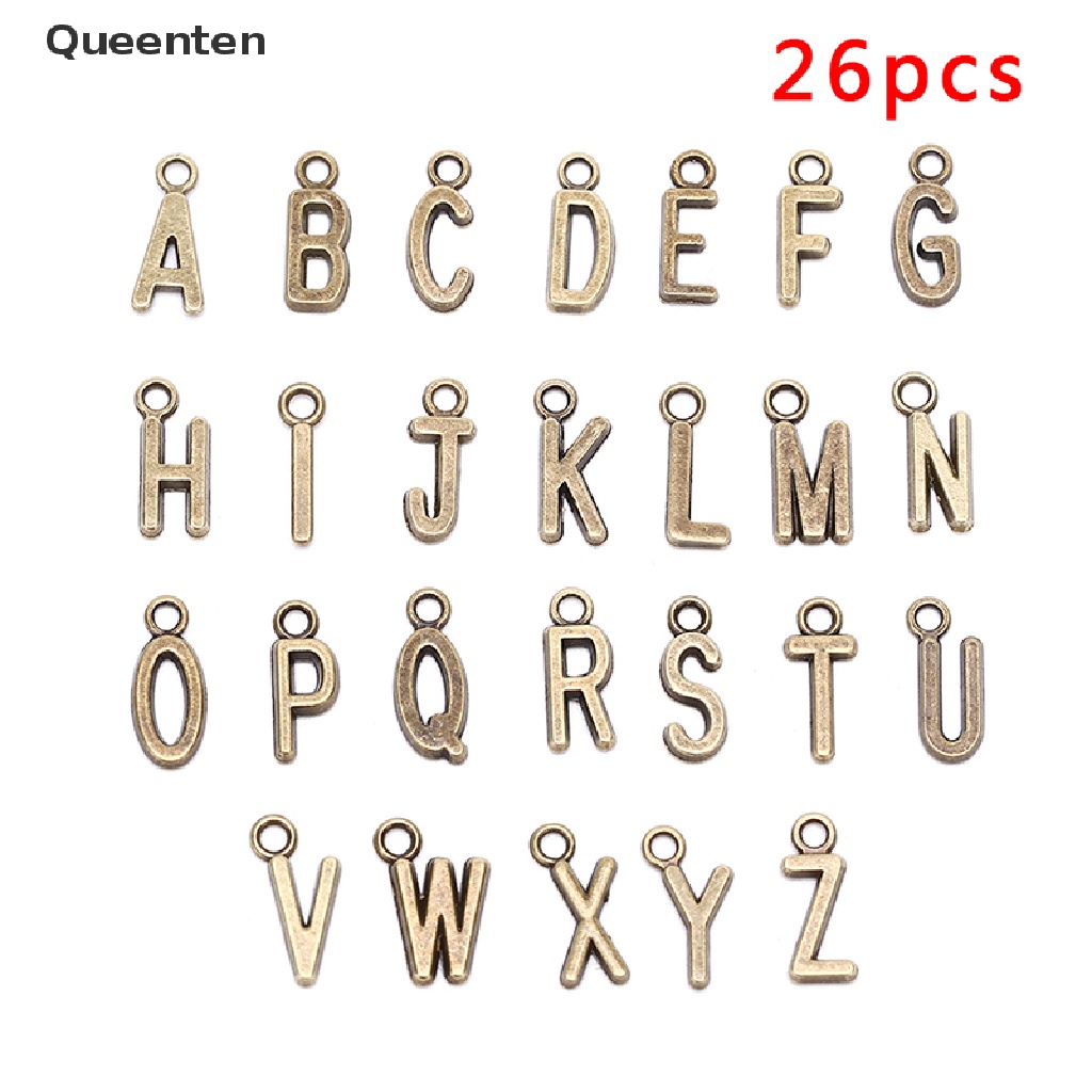 Bộ 26 Chữ Cái Xi Mạ Vàng / Bạc Charms