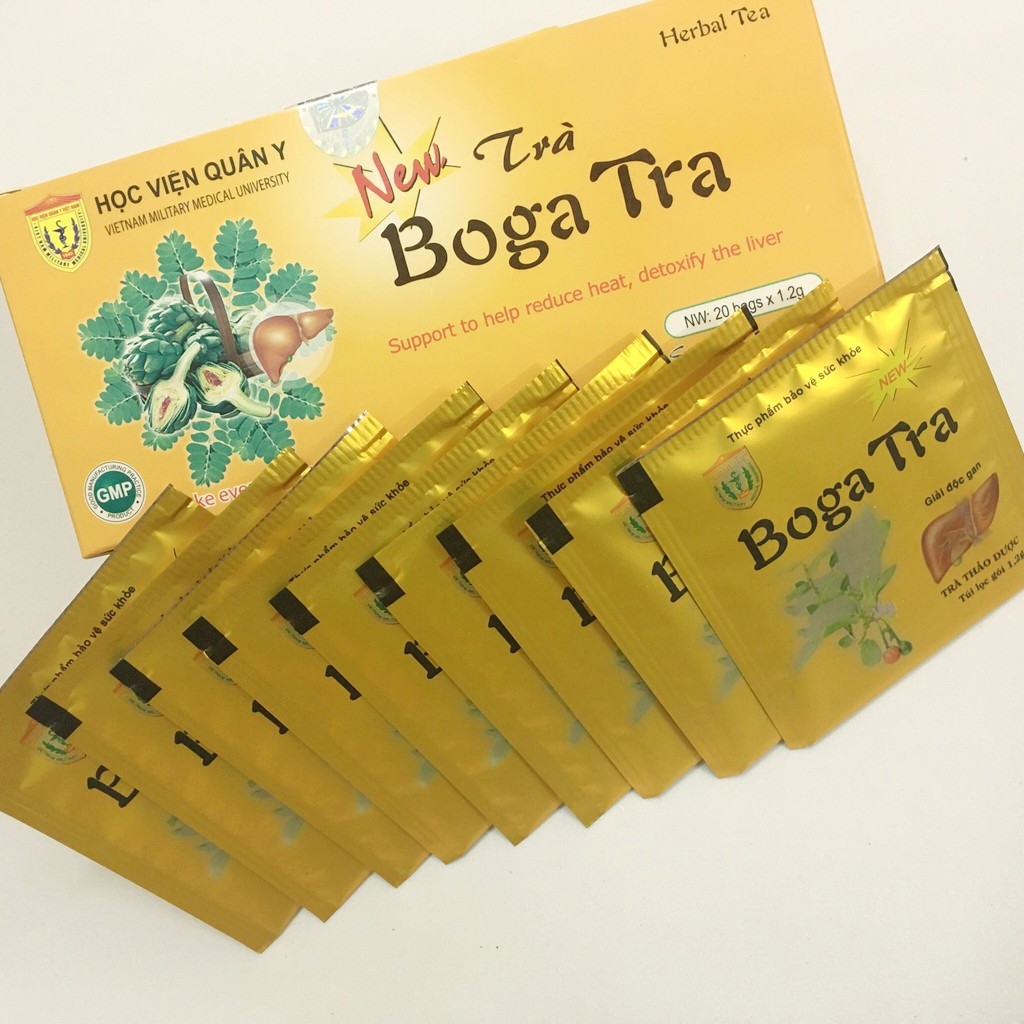 Trà Bổ Gan Boga Tra học Viện Quân Y - Thanh Nhiệt, Giải Độc, Mát Gan [Chính hãng]