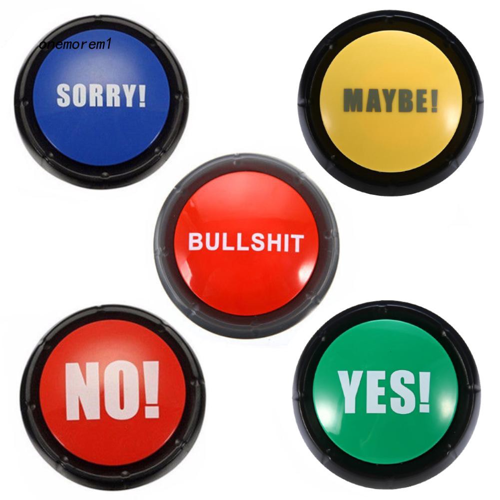 Đồ chơi nút nói chuyện phát âm thanh Bullshit Maybe No Sorry Yes vui nhộn cho bữa tiệc/ văn phòng/ nhà cửa