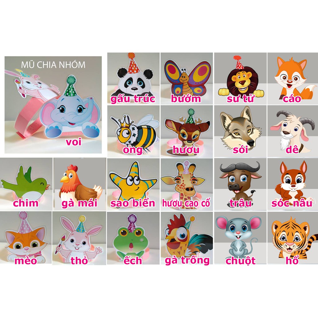 Mũ chia nhóm, mũ đóng vai kể chuyện