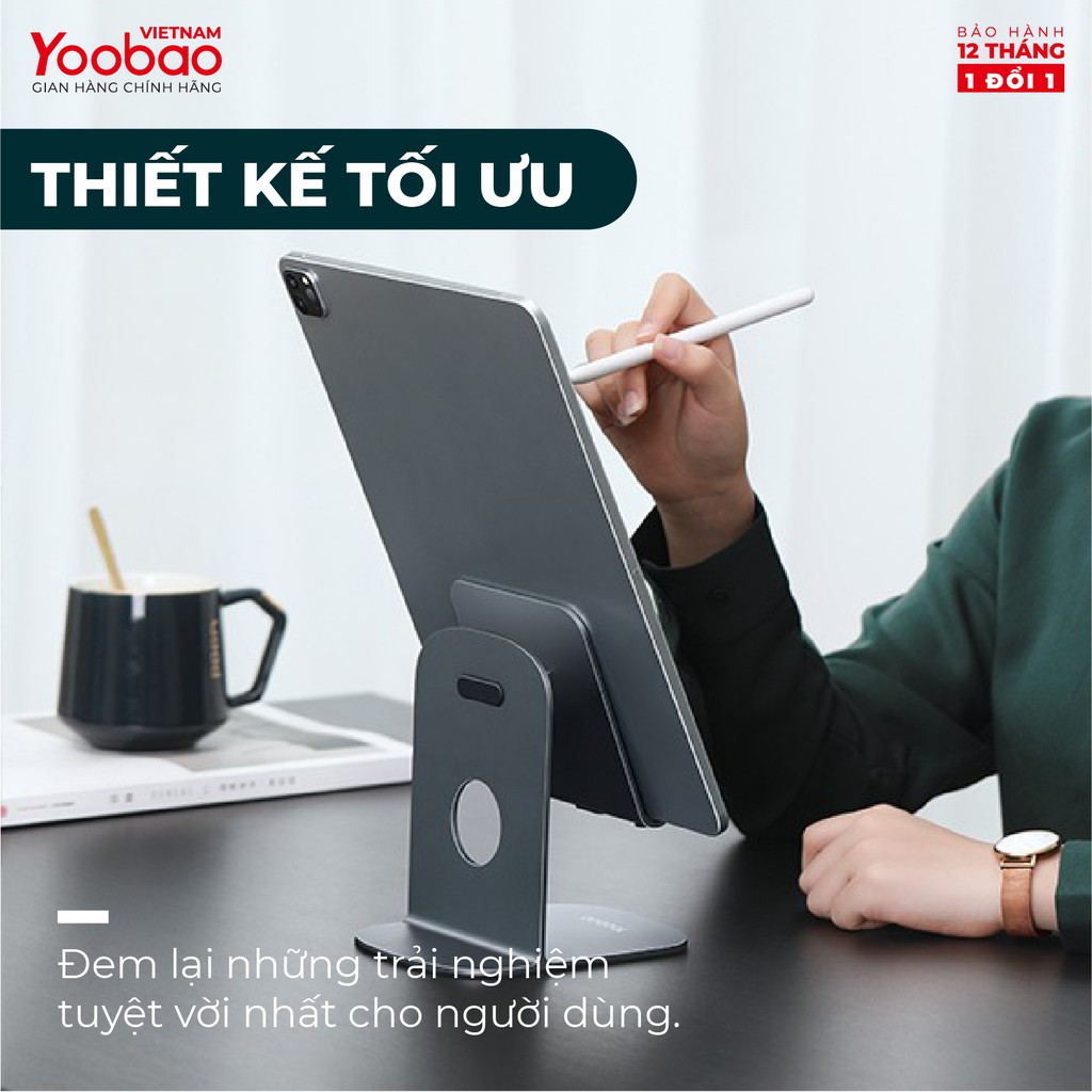 Giá đỡ điện thoại để bàn YOOBAO B4 Yo_8311 Hợp kim nhôm Điều chỉnh độ cao - Hàng chính hãng - Bảo hành 12 tháng