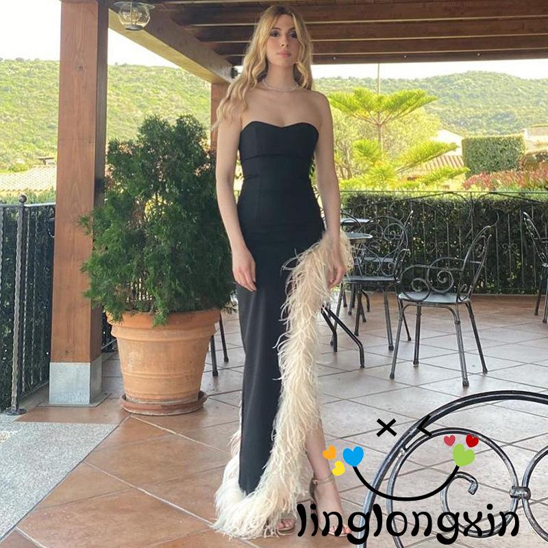 Đầm Nhung 2 Dây Quấn Ngực Thời Trang Xuân Hè Cho Nữ