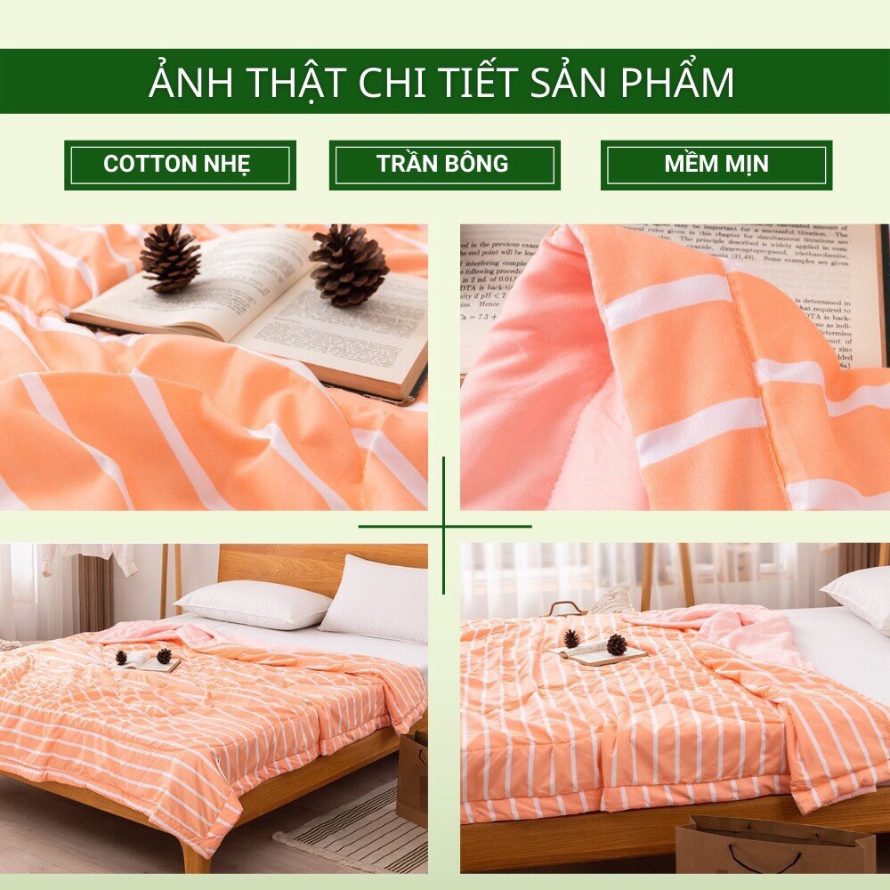 Chăn, mền hè thu kẻ sọc siêu mềm mịn