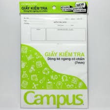 Giấy Kiểm Tra Campus Có Chấm TP-BS70G-25 (25 Tờ Đôi/ Tập)