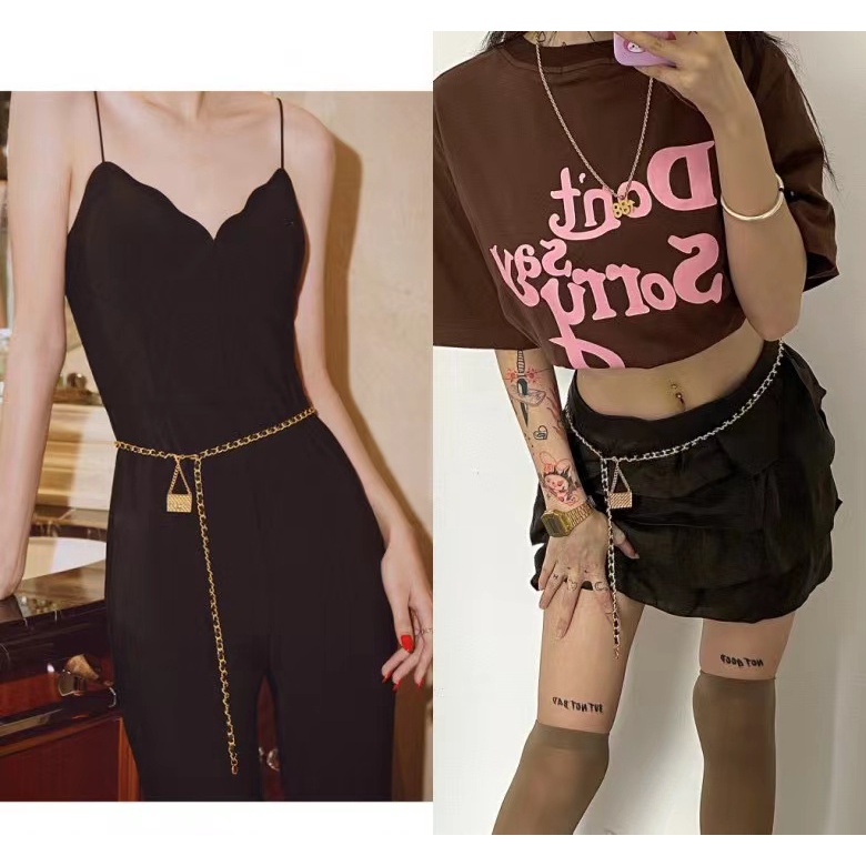 Thắt lưng chuỗi xích dây mảnh kim loại thanh lịch thời trang cho nữ