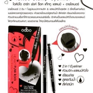 BÚT KẺ MẮT NƯỚC VÀ IN HÌNH SAO 2 IN 1 ODBO HEART PUNK ROCK TATTOO STAMP + EYELINER (OD334)