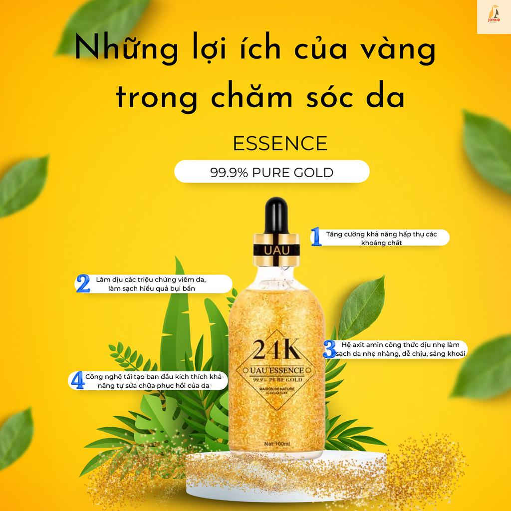Tinh chất vàng 24K UAU Essence dưỡng ẩm, nâng cơ&amp; làm trắng da 100ml