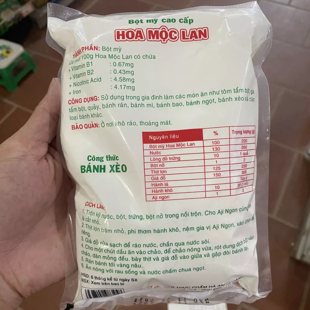 Bột Mì Hoa Mộc Lan 500g (Ha Anh Hoang Flour)