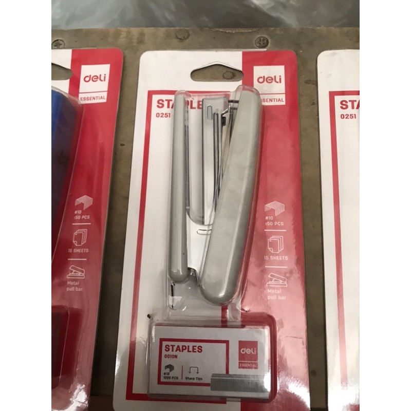 DẬP GHIM DELI XỊN kèm 1 hộp ghim