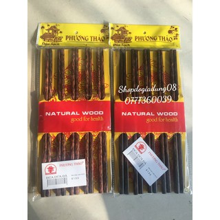Đũa dừa đá phương thảo set 10 đôi cao cấp chống mốc chống xước