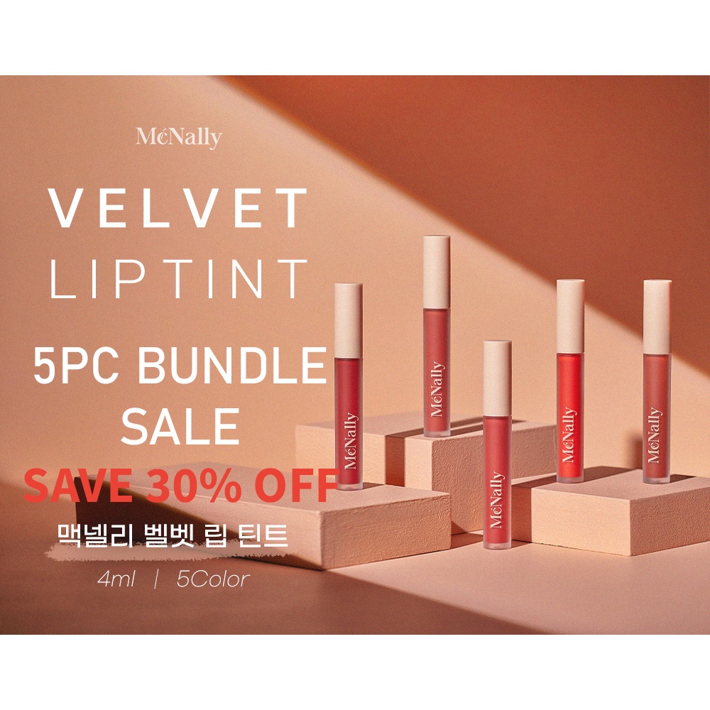 Bộ 5 cây son môi 30% DISC mềm mịn như nhung
